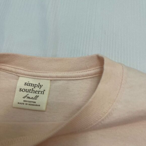 Simply Southern Peach Christmas Long Sleeve T-Shirt Size Small - Picture 4 of 8